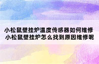 小松鼠壁挂炉温度传感器如何维修 小松鼠壁挂炉怎么找到原因维修呢